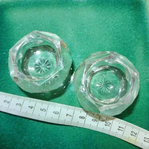 Victorian  Crystal Salt Cellars - Picture 1 of 6